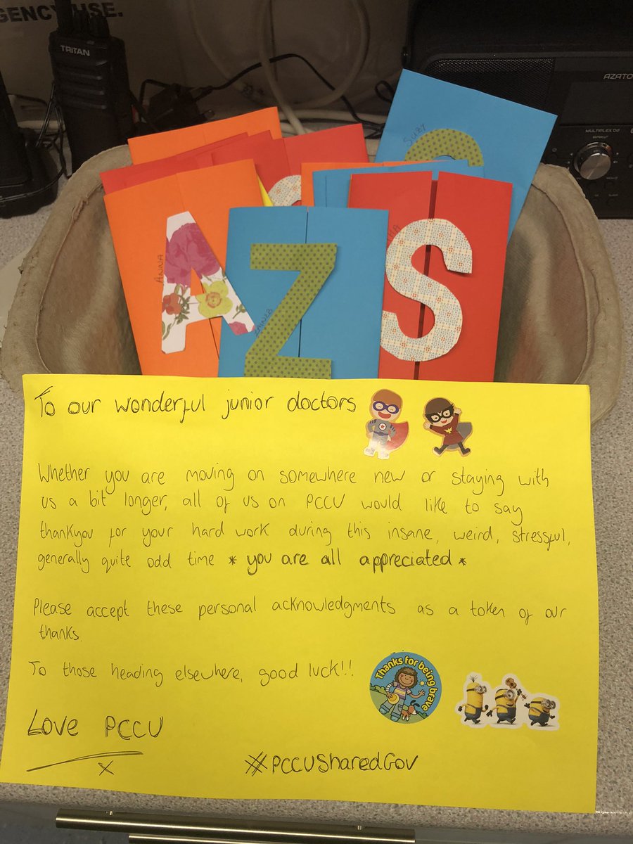 EstherEdam's tweet photo. We always hate to see our doctors move on @PCCUatNCH so we made them each a personalised card so that they feel loved and appreciated. Good luck to all the drs about to rotate. 
👩🏼‍⚕️👨🏽‍⚕️🧑🏽‍⚕️👨🏾‍⚕️👨‍⚕️@TeamNUH @nottmchildrens  #PCCUSharedGov https://t.co/Cy9QjDWIad