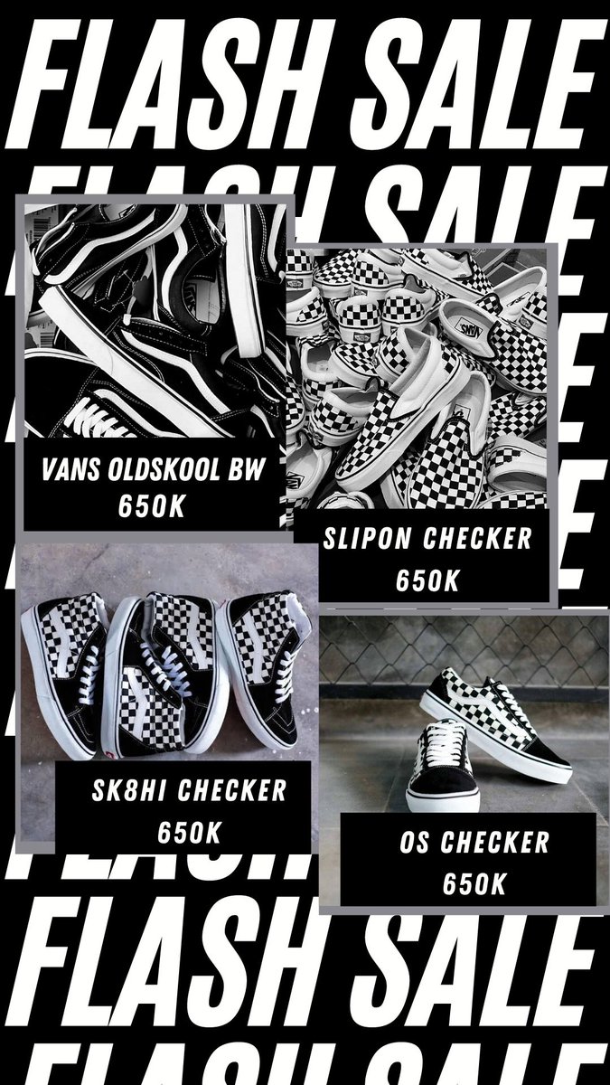 hannirivandi's tweet photo. FLASH SALE!!!
VANS ORIGINAL 100%
BRAND NEW IN BOX
OLDSKOOL CLASSIC BW 650K
OLDSKOOL CHECKER BW 650K
SLIP ON CHECKER 650K
SK8HI CLASSIC BW 750K
SK8HI CHECKER BW 650K
WHATSAPP 081381457634 https://t.co/qD25iFwBbF