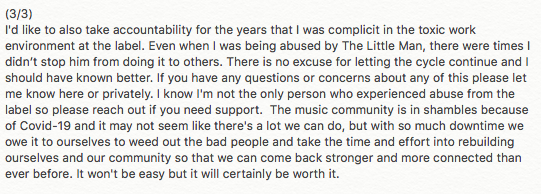 ejude9's tweet photo. This is a response to @JillKrajewski tweet from last week regarding Buzz Records and the toxic behaviour of the label boss. I'll be referring to this person as "The Little Man" in the following text. https://t.co/SPkUugaXgb