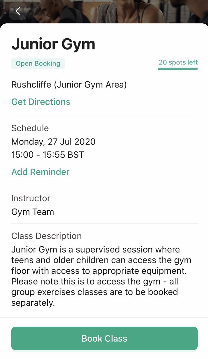 🏋️‍♀️Junior Gym 🏋

Junior Gym sessions are now available to book via the app and on our website. Sessions now run Monday-Friday 3-4pm and Saturday's &amp; Sunday's 11am-12pm.

To book a session please go to 👉 crowd.in/be4GOH

#Leisurecentre #Teamrushcliffe
