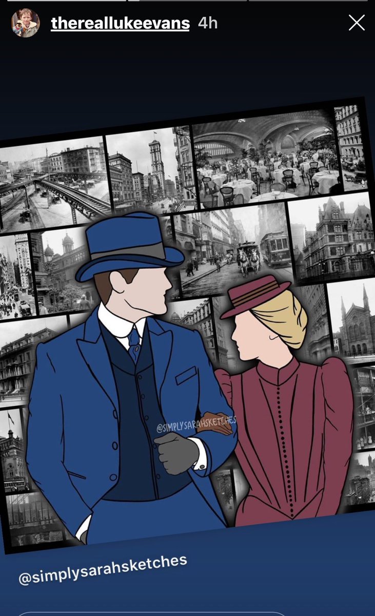 bubblegumcity80's tweet photo. @tTheRealLukevans #repost 📸 from #welshactor #lukeevans IG story 📸sketch of #johnmoore and #sarahhoward in #thealienist #angelofdarkness https://t.co/eJYtdfOCqM