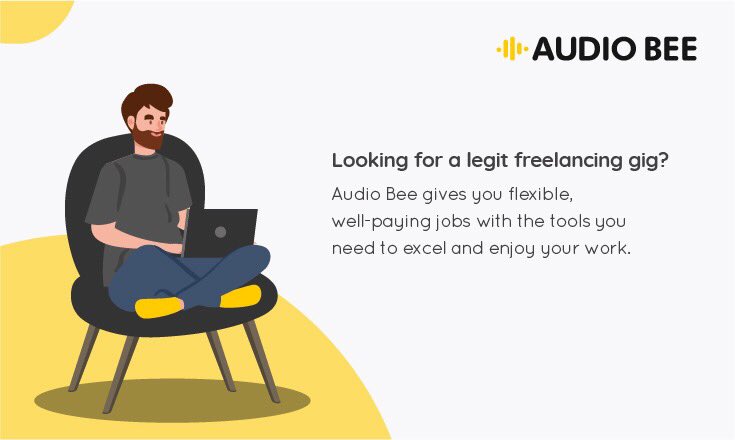 AudioBee2's tweet photo. Begin your journey today with a variety of job options to choose from. 

Apply here: https://t.co/MSHUOnCN26

#audiobee #workfromhome #remotejobs #careeropportunities #freelancing https://t.co/kkVs9x5TNd
