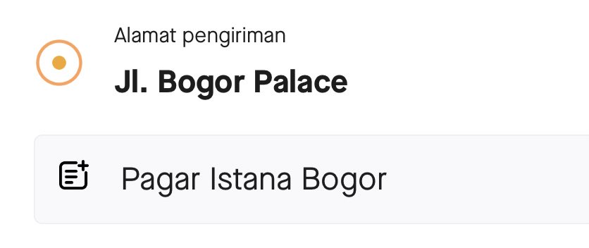 Kalo saya goput ke istana settingannya begitu