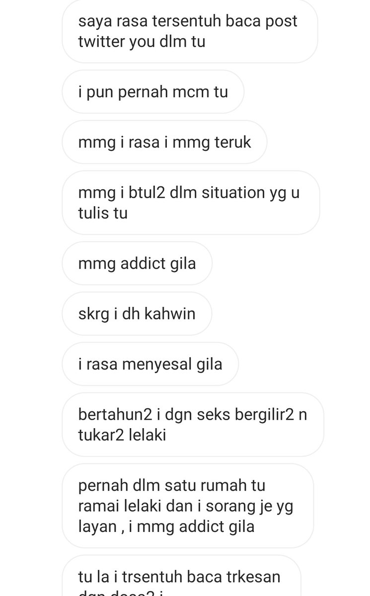 Mybe ada yg tanya betul ke kalau dah pernah hve sex akan ketagih?Ni one of yg dm aku cerita pengalaman dia. Ada yg kata takde relation antara sex before marriage dgn addiction. Tapi why ramai yg dm i kata mmg ketagih?