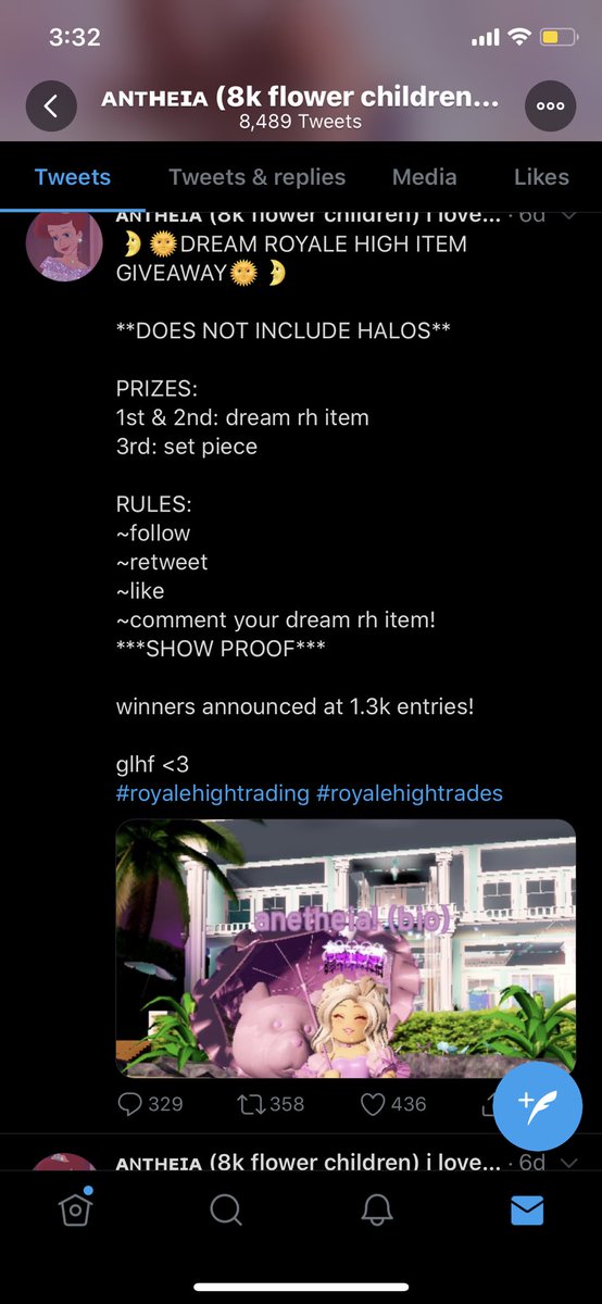 Le1lies's tweet photo. you cant announce the winner of the giveaway because your father is at the hospital but you can post more giveaways? @antheixo you're rediculous and your gws are fake❤��� 

#royalehigh #royalehightrades #royalehidghtrading #royalehighoffers https://t.co/q04W3Nx8rg