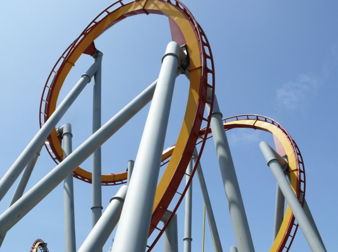 ALifeinthePark1's tweet photo. The cobra roll on the Silver Bullet coaster at Knott’s Berry Farm. It’s an inverted steel coaster built by Bolliger & Mabillard in 2004 & features 6 inversions.
Have you ridden the Silver Bullet?
#Knotts #KnottsBerryFarm #sliverbullet #bolligerandmabillard https://t.co/vpR8LbvRXJ