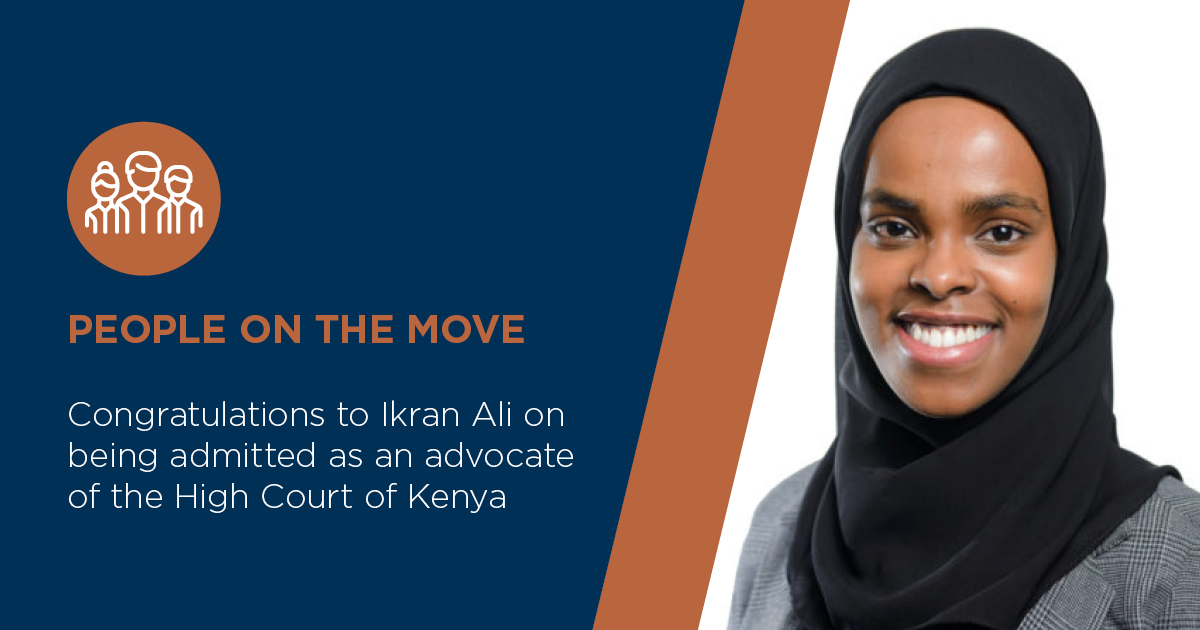 Bowmans_Law's tweet photo. PEOPLE ON THE MOVE 🇰🇪| Congratulations to associate, Ikran Ali. Read more here: https://t.co/iuGeoYxIXz https://t.co/jOUxjDCg1X