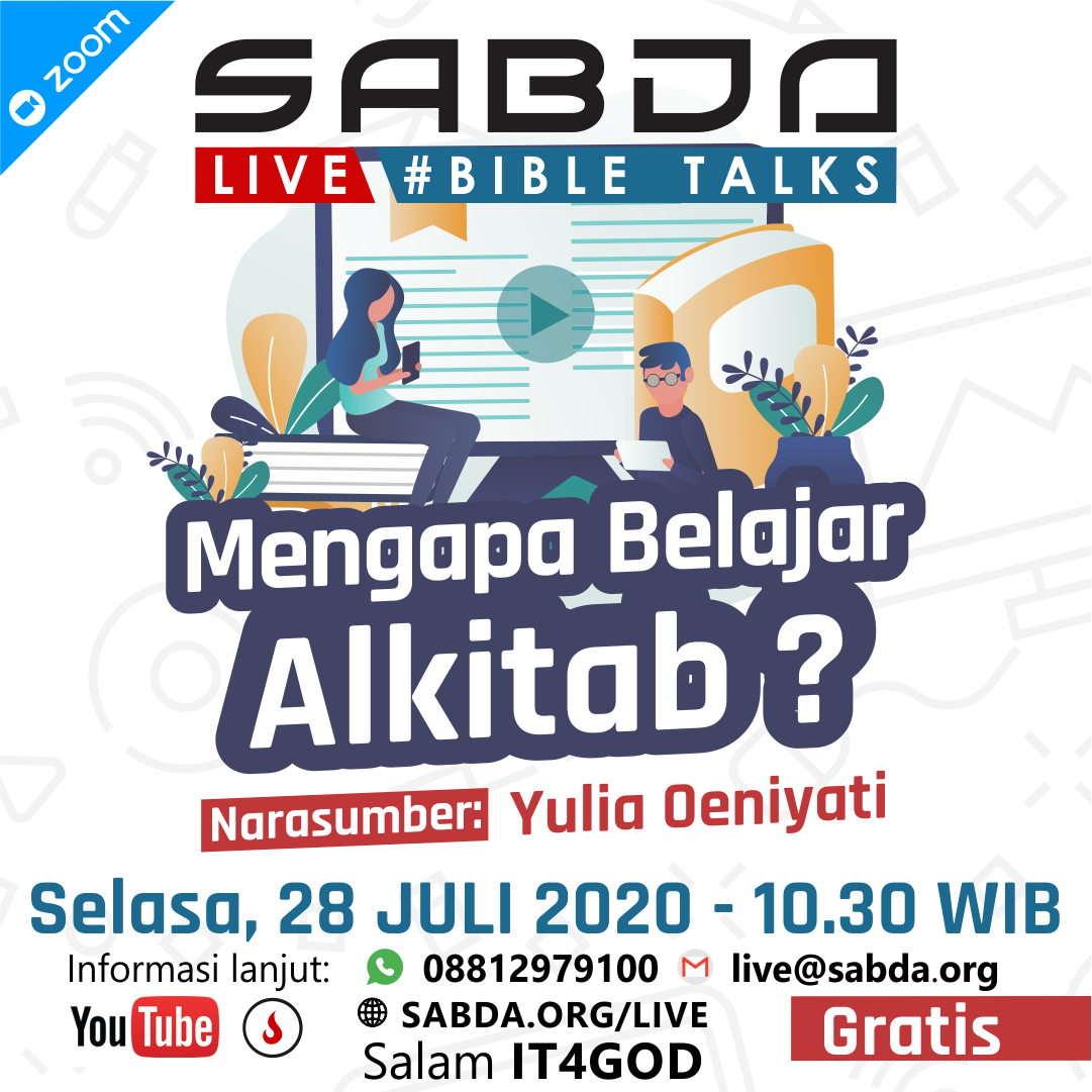 sabdawanita's tweet photo. Daftarkan diri Anda melalui Whatsapp YLSA di 08812979100 atau melalui email ke live@sabda.org. Tuhan Yesus memberkati!
.
.
#SABDALive
#Bibletalks
#Alkitab
#Christian
#Biblestudy
#BelajarAlkitab
#newnormal
#Zoominar
#IT4God
#YLSA
#SABDA
#dirumahaja https://t.co/hGnuu6cPx5