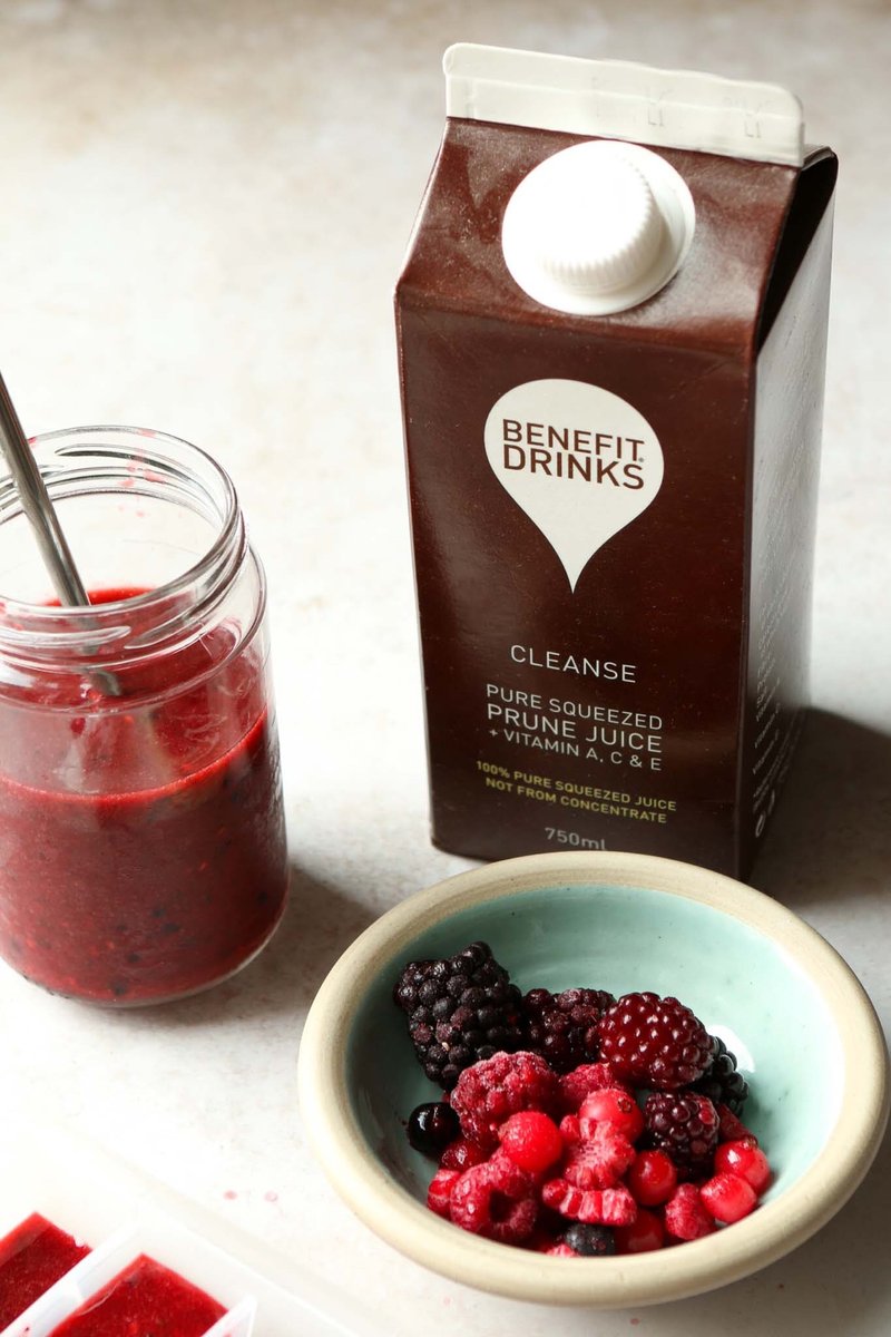 thebenefitbrand's tweet photo. Have you tried using our prune juice in your morning smoothie? It goes so well with red berries!⁠ https://t.co/uHje5YvD5o