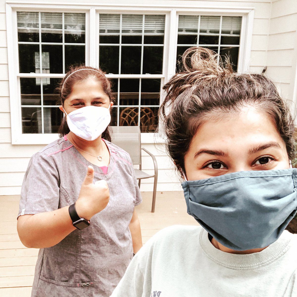 VTGreeks's tweet photo. #hokies wear masks. Manasha Bhetwal wears a mask and practices social distancing “bc I want to show essential workers (like my mom) appreciation for the risk they take to save lives and keep our hospitals running… by keeping myself and others safe!” #maskupvt #utprosim #gohokies https://t.co/Teb35o5MvR