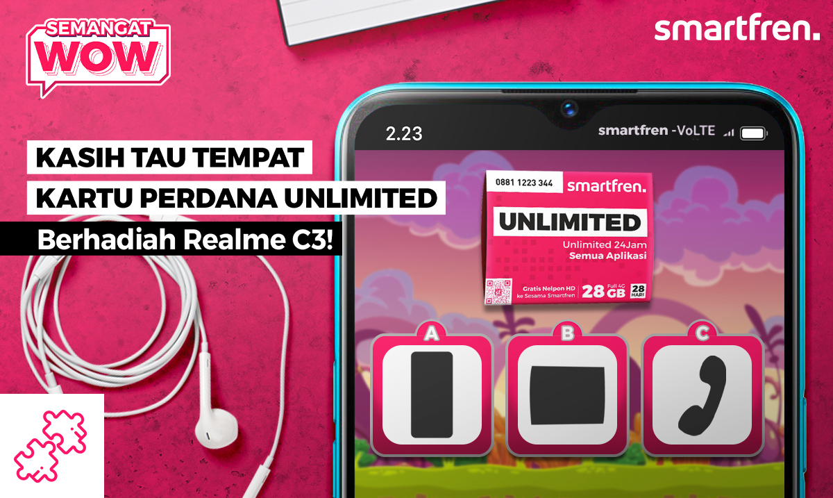 smartfrenworld's tweet photo. ❗❗❗REALME C3 GRATIS❗❗❗

Cari tempat yang cocok buat Kartu Perdana smartfren Unlimited di mana! 

Caranya:
1. Follow @smartfrenworld
2. Reply jawaban kamu yang banyak! 
3. Mention @smartfrenworld &amp; 3 temanmu
4. Pake hashtag #UnlimitedTanpaTapi https://t.co/Toj9hML1sT