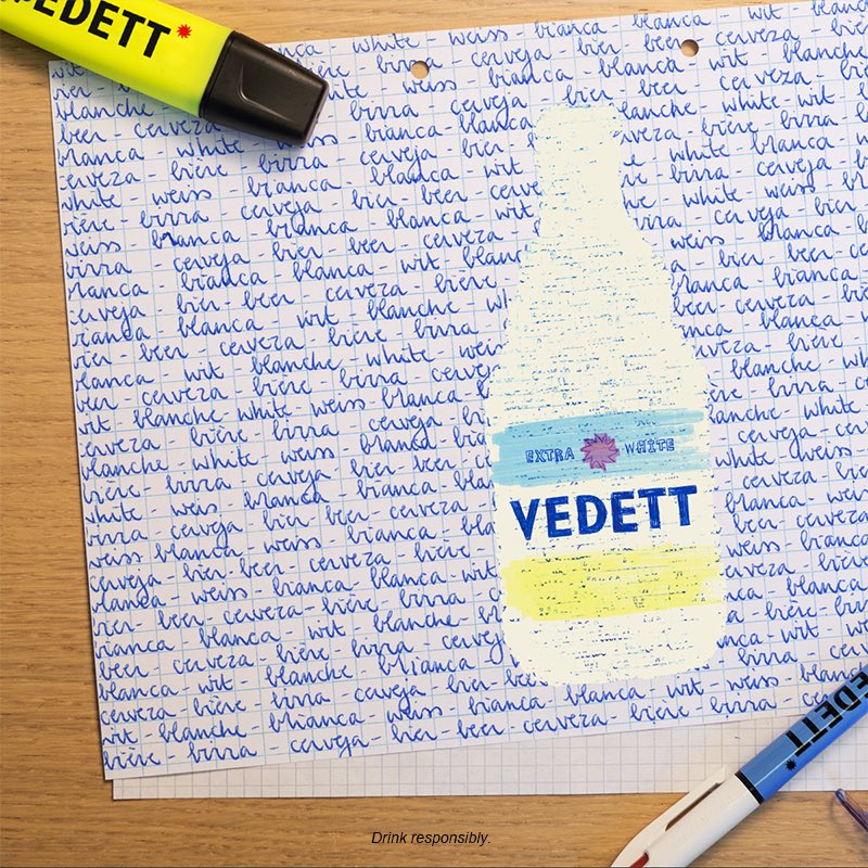 VedettUK's tweet photo. It’s a fine line between being bored and being creative. Pick the right one! #vedett https://t.co/EAIvCF9JgX