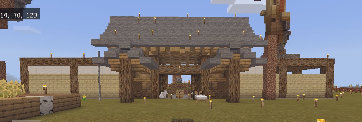 薪 おにぎり 私の初建築物 クソデカ羅生門 多分完成 薪くらふと Minecraft マイクラpe