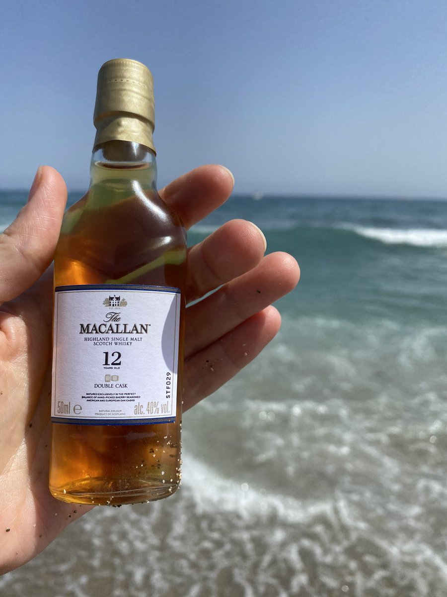 nriske's tweet photo. Celebrating the summer sunshine with a drop of liquid sunshine. I adore the versatility of @The_Macallan Double Cask 12 Year Old. In the summer, I enjoy it neat or in a refreshing whisky tonic cocktail under a beach umbrella. And you? 😉🥃#TheMacallanDoubleCask #Marbella https://t.co/LqsR7xllPo