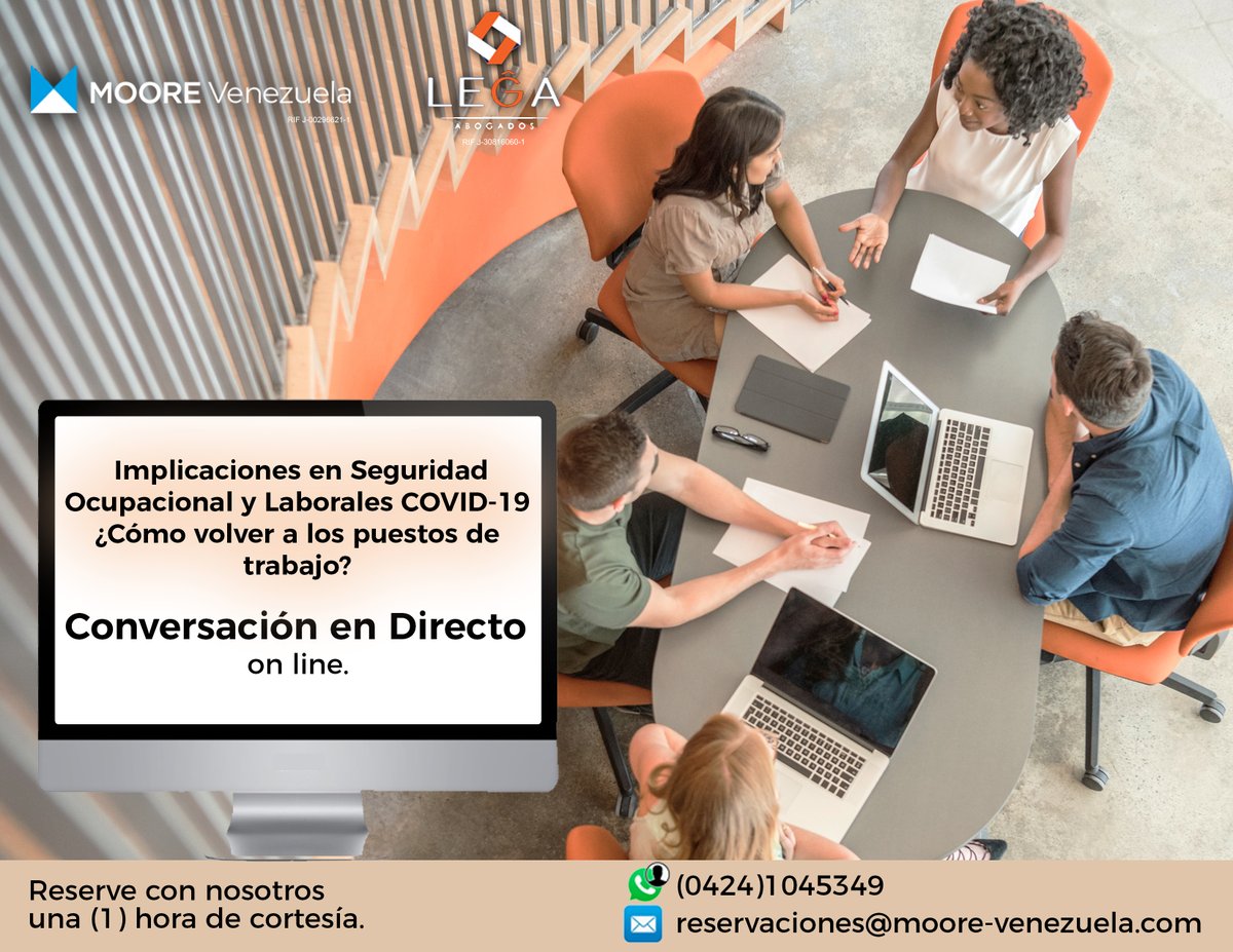 mooredevzla's tweet photo. Reserve con nosotros (1) hora de cortesía. Dirigido a Accionistas, Directores, CEO, CFO, Gerentes, Consultores Jurídicos y otros ejecutivos que participen en la gestión estratégica de sus organizaciones. De la mano con nuestros aliados@LEGA_law @global_gsf #worldservicesgroup https://t.co/BOIedjpqdF