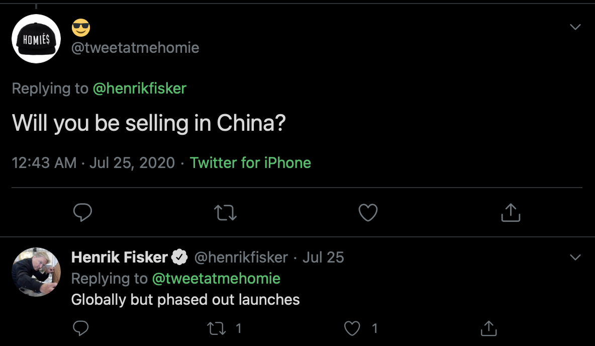 Fisker  $SPAQ plans to release globally in phased out launches. This is good because it will give the stock a boost every time it is launched in a new country. As well as more sales.