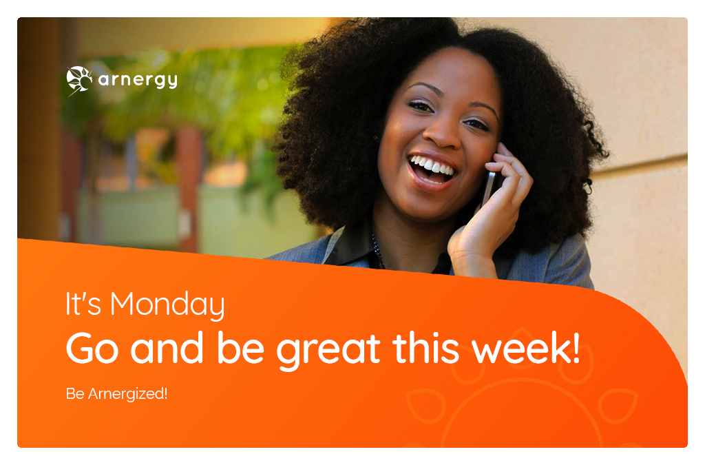 arnergy's tweet photo. Happy new week from all of us at Arnergy.

Don't forget to be Arnergized! Greater things ahead.

#Arnergy #MondayMotivation #Arnergized #newweek #newweeknewgoals #poweredforlife #gogetter https://t.co/LSquugWL6T