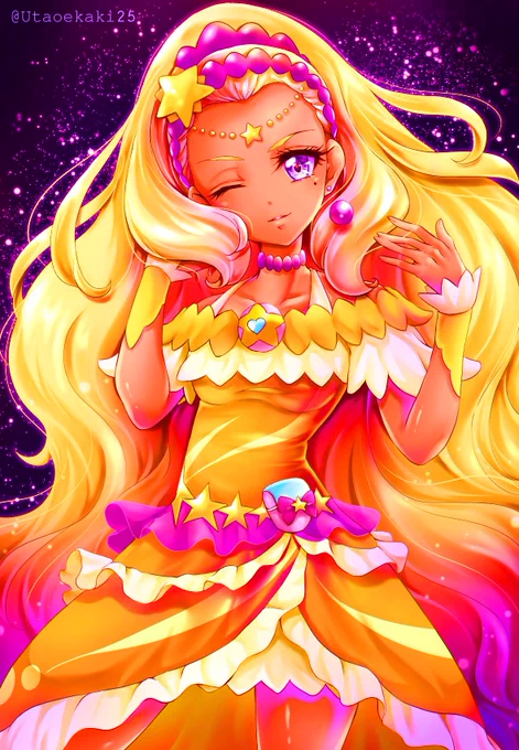 #絵を彩度100にすると超派手
なんか
目が…?ってなるね 