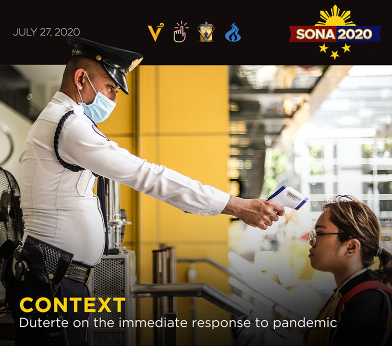 PintigPH's tweet photo. CONTEXT: Duterte on the immediate response to pandemic

PARTLY TRUE

READ: https://t.co/ofc8MzlLUB

#SONA2020 #PintigPH https://t.co/65HmuvW41n