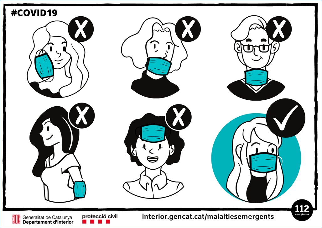 ➡️ Sis formes de dur la mascareta
✔ Una d'elles salva vides