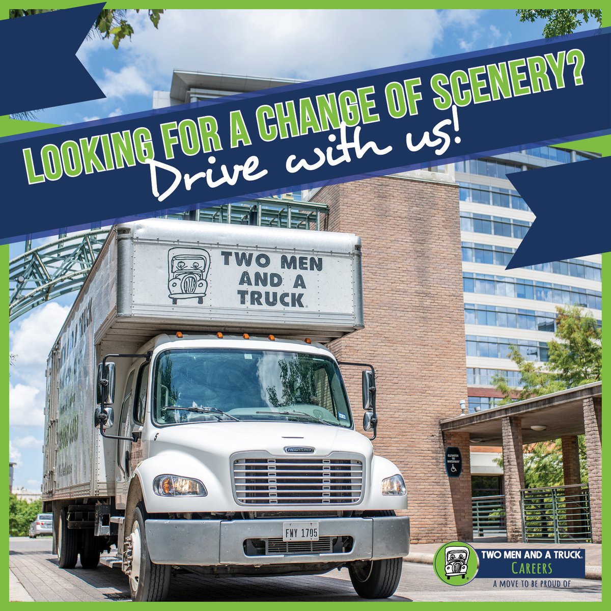 Get out into the world with a career here at TWO MEN AND A TRUCK! Our team trains for success because each day is unique. Plus, if you get promoted to the driver role you could win $200! Apply at jobapply.page.link/JHRt