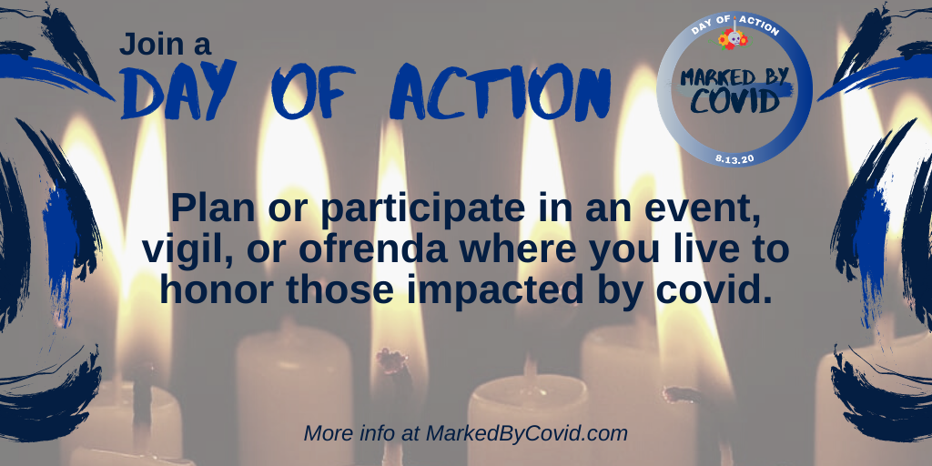 MarkedByCovid's tweet photo. Call to action: Make sure our leaders cannot ignore our calls for better covid protections. Share your story, write an #HonestObit, or join us in a Day of Action on Aug 13.

Details in our new #MarkedByCovid Action Toolkit: https://t.co/C601IEQZS9.

LIKE &amp; RT to spread the word. https://t.co/8JJKvFPQ1M