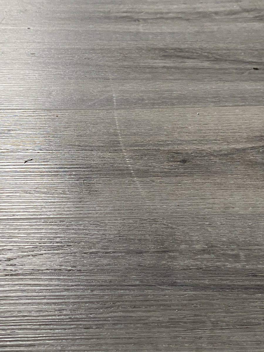 RedFairy's tweet photo. @curryspcworld not happy! we have just had a new fridge freezer delivered. The delivery men have damaged our vinyl flooring AND our decking planks. Decking is awful, splinters and deep gouges! Really upset. https://t.co/MZibWHOWt6