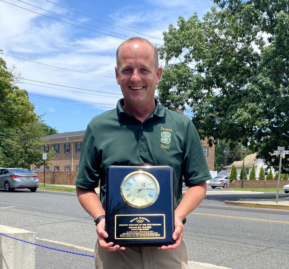 SenecaFamily's tweet photo. Congratulations to Mr. Bauer for being named Olympic Conference 2019-2020 Athletic Director of the Year! #SenecaFamily https://t.co/Ews9KlrNXn