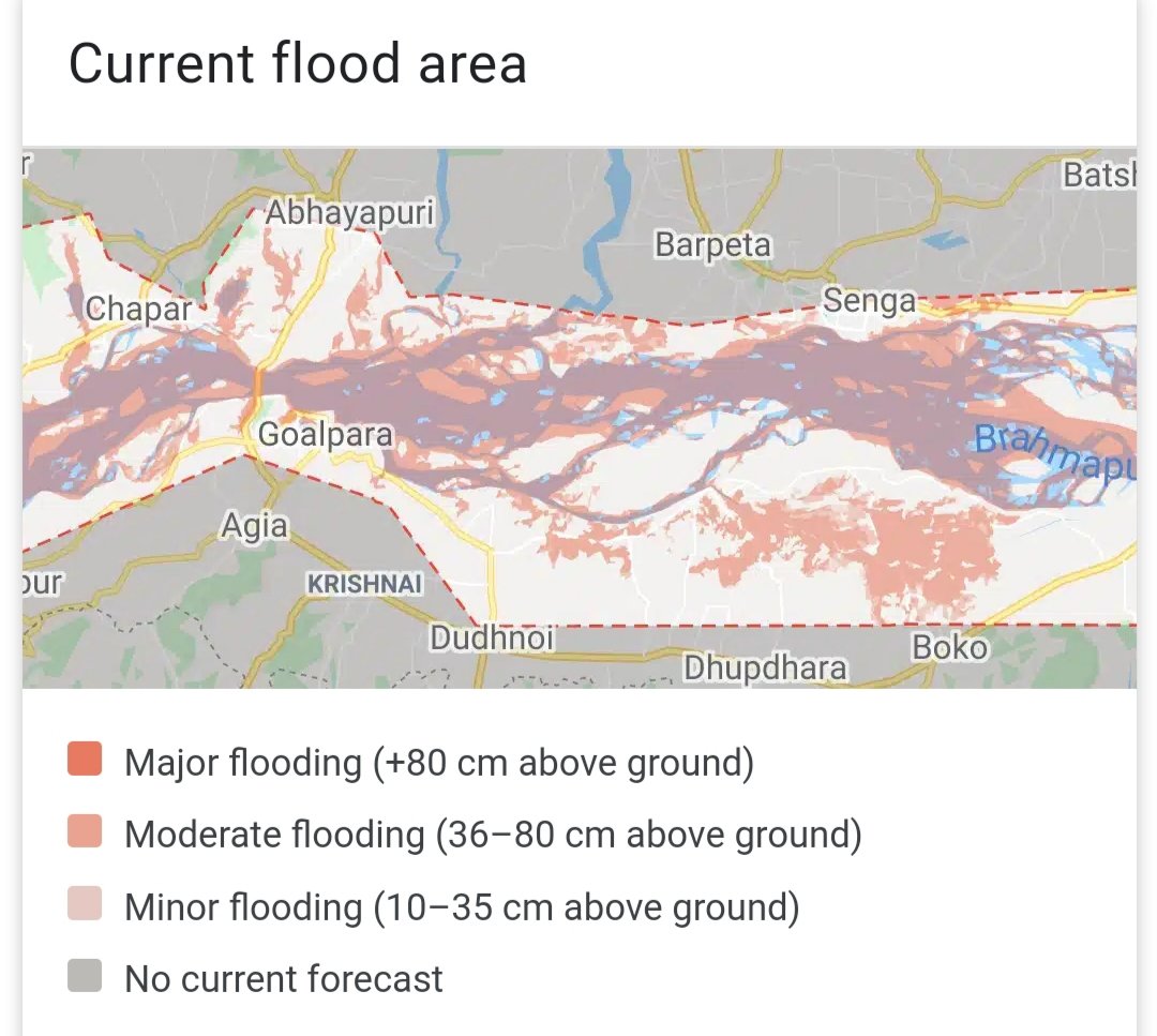 Utkarsh84878696's tweet photo. Current flood ate in North East India as of today. Everyone be safe and listen to radios and news bulletins for any information or orders given by the government.
#AssamFloods 
#NorthEastMatters 
@Sarvahitey_NGO 
@CampaignYolo 
@SociallyBlog https://t.co/jzKWWEyj4h