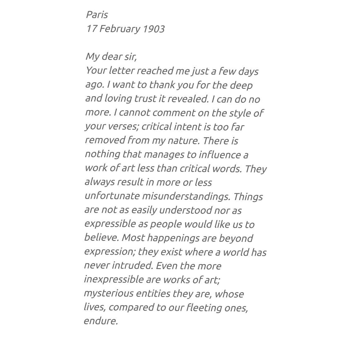 themakerscollab's tweet photo. For #StoryMonday today, read this #preciousletter from Rainer Maria Rilke to a 19 year old who in two minds between choosing poetry &amp; military as a career, &amp; asks Rilke for his advice on the quality of his writing. 
#STEAMOnline #Letterstoayoungpoet #RainerMariaRilke #lifeofapoet https://t.co/Q4yyi12n64