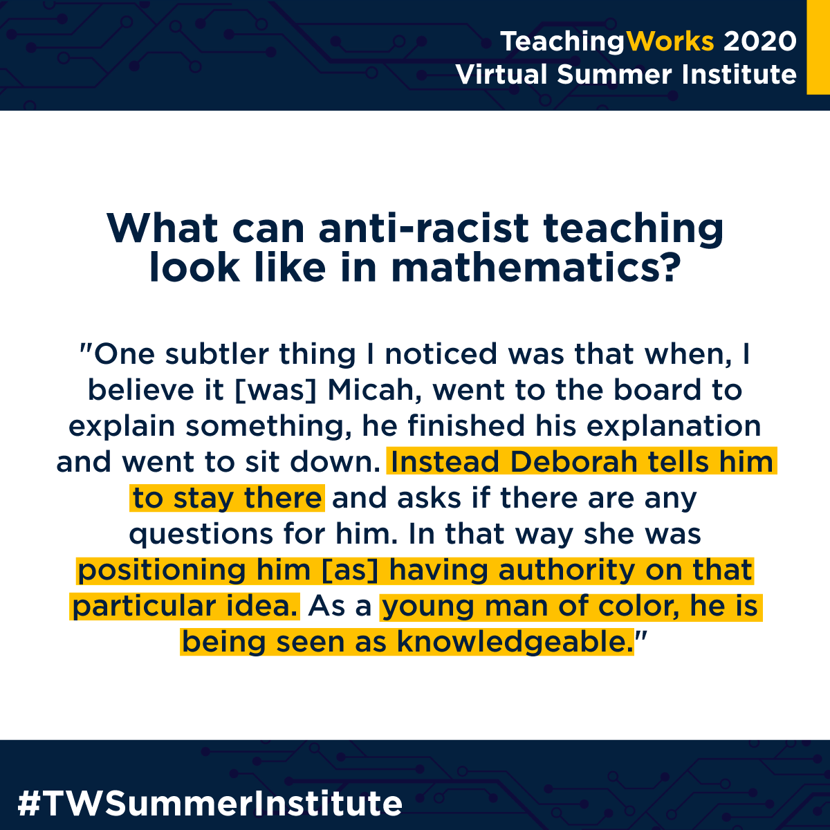 TeachingWorks tweet media