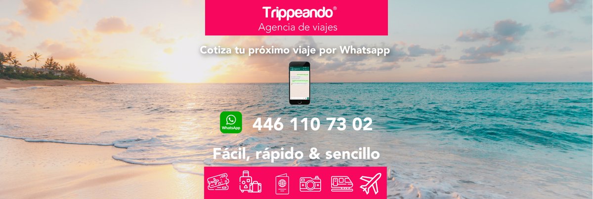 ViajaTrippeando's tweet photo. Cotiza y reserva tu viaje por Whatsapp📱 - https://t.co/g5LGBWjfKC https://t.co/h1VUWbgDhO