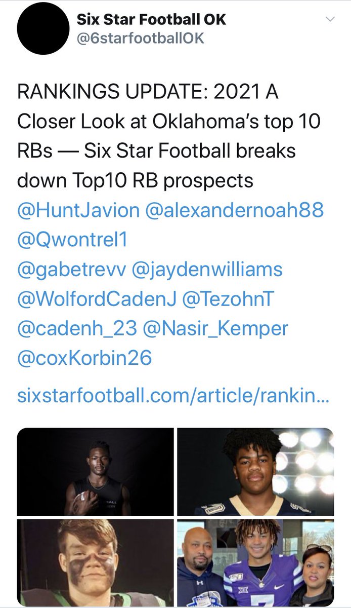 jaydenwilliams's tweet photo. Thx for the luv @6starfootballOK  🥶 https://t.co/SQsRyRHI6V