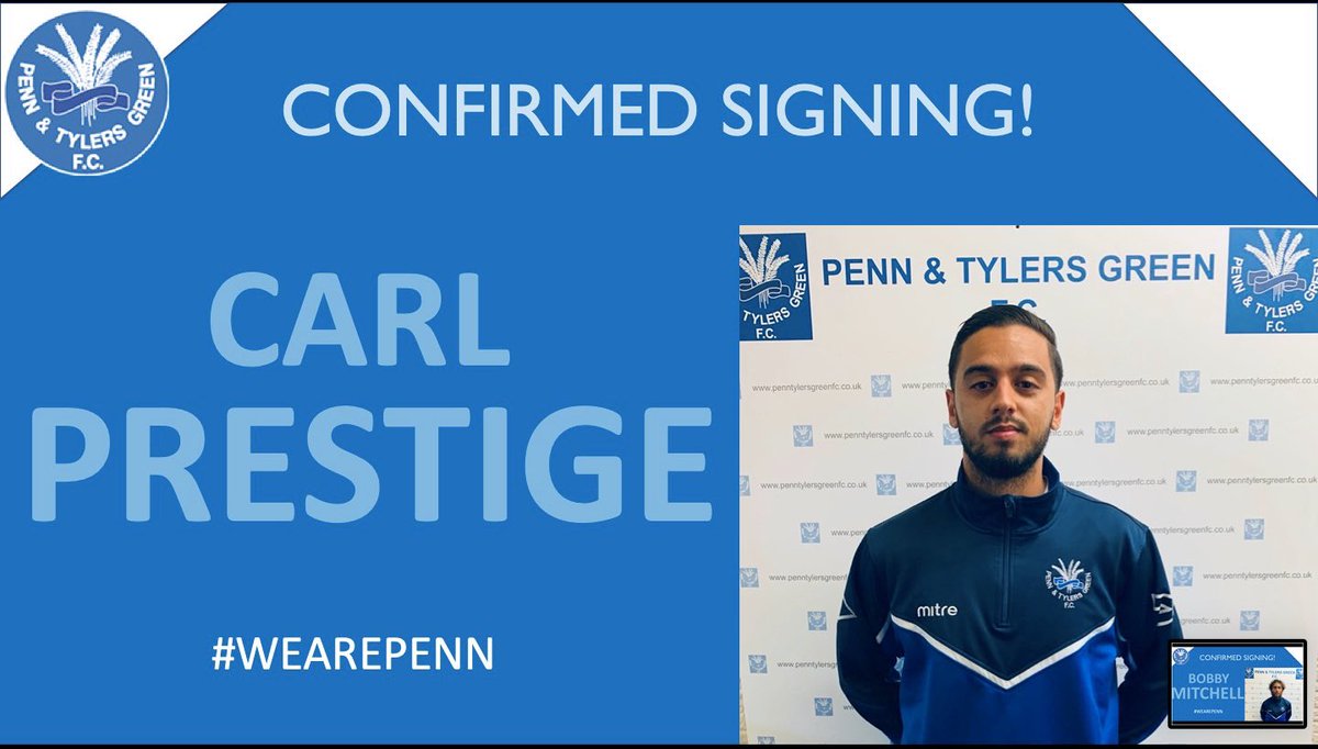 penntgfc's tweet photo. SIGNING ANNOUNCEMENT (2/5):

Please wish another warm welcome to @PrestidgeXI. Carl is an electric full back who likes to create goals for fun! He’s not a bad looking fella too so should get some ladies through the gate. 👀

Welcome to Penn, Carl. 💙

#WeArePenn #PTGFC https://t.co/j9Ww9MKH83
