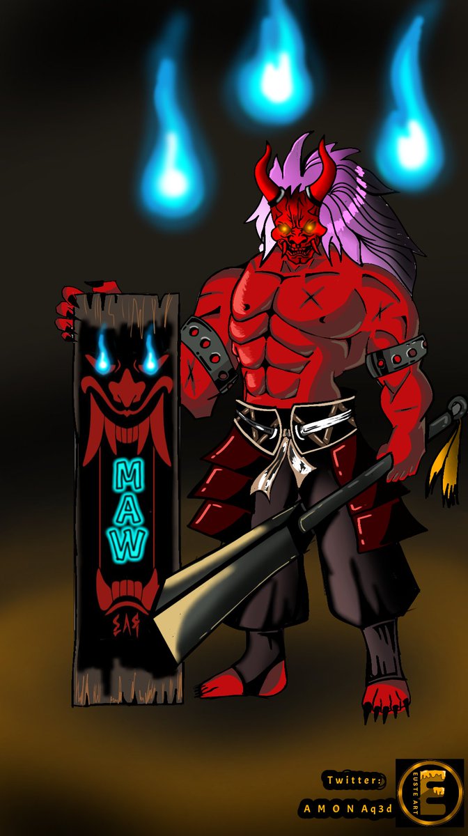 MAq3d's tweet photo. We unveil Our Guild Spirit 🙌( Mascot of Maw Guild Aq3d) not wolf or anything but an ONI he's name is - ONIMAW - 👏👌 @MAW_AQ3D
#AQ3D
@GUILD https://t.co/N600FaFNUa