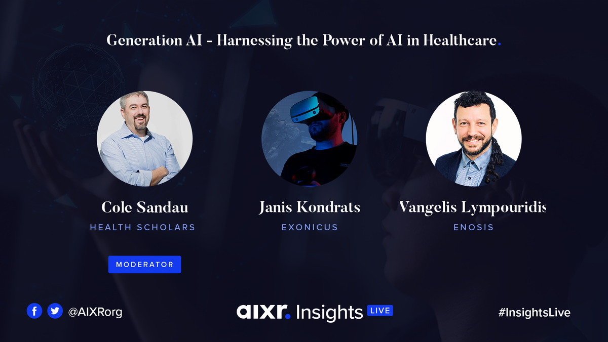 Are machine learning and #AI 🤖 technologies the future of the #healthcare 🏥 industry? 

RSVP Here: aixr.org/event-listing/…

Join us with @ColeSandau (@HealthScholars1), @janiskondrats (@TraumaSimulator) & Vangelis Lympouridis (@EnosisVR)