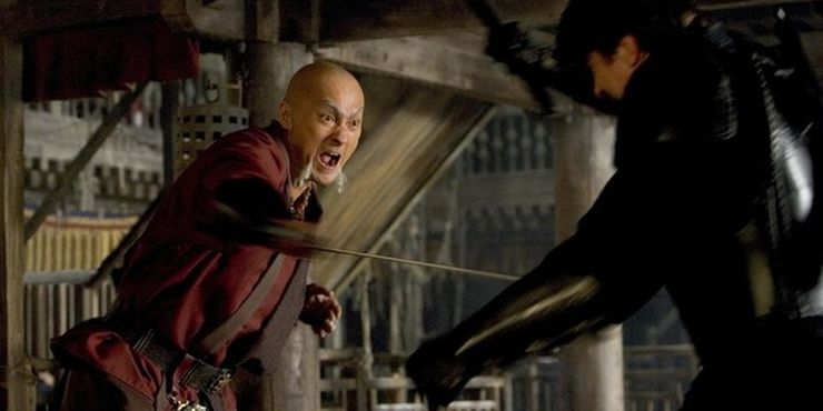 Exhibit BNolan Batman doesn't kill. Unless it's a building full of Asian ninja people. He burns down the place with Ken Watanabe inside. But hey he saves Qui-Gon! So it's OK! No moral crisis necessary!