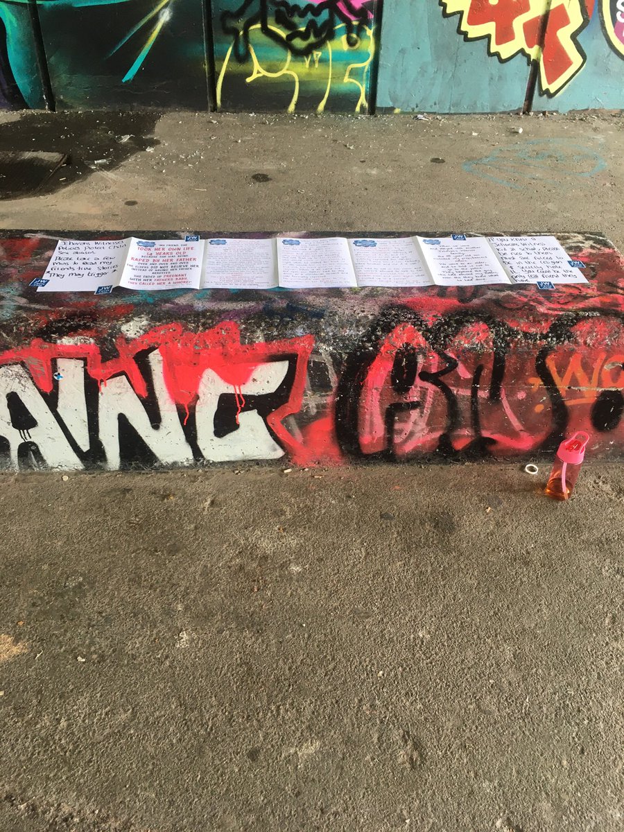 ShaltNotRepent's tweet photo. #WatchtowerVictimsMemorialDay
Down at the skate tunnels where kids hang out
#TwoWitmessRule #jehovahswitness #WatchtowerVictims #ChildSexAbuse #ChildAbuseCoverUp #ChildAbuse #suicide #raped #ChildRape #TwoWitnessRule #jehovahswitness #apostate #shunned #shunning https://t.co/gOzBpdJkD5