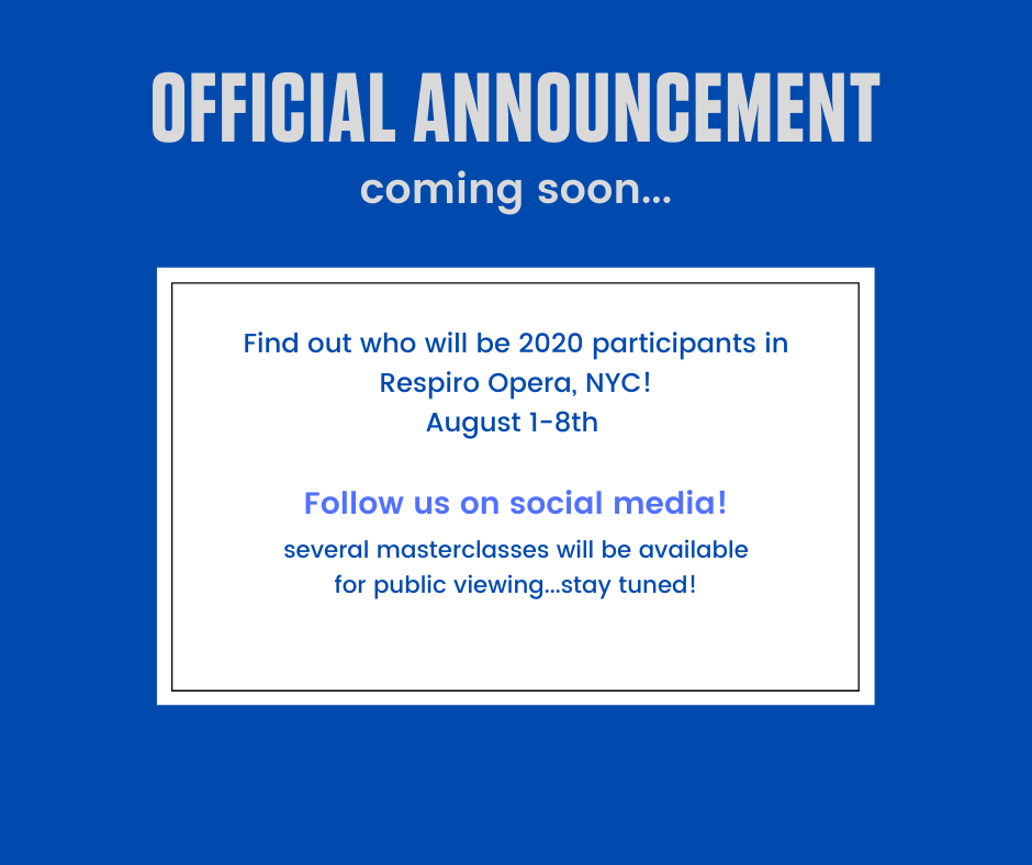respirooperanyc's tweet photo. Stay tuned! #Respiro #Opera #NYC #Manhattan #Summer #YAP #Intensive #Online #Singing #Coaching #Masterclasses #Yoga #Alexandertechnique #Bodymapping https://t.co/4dW3dbElrp