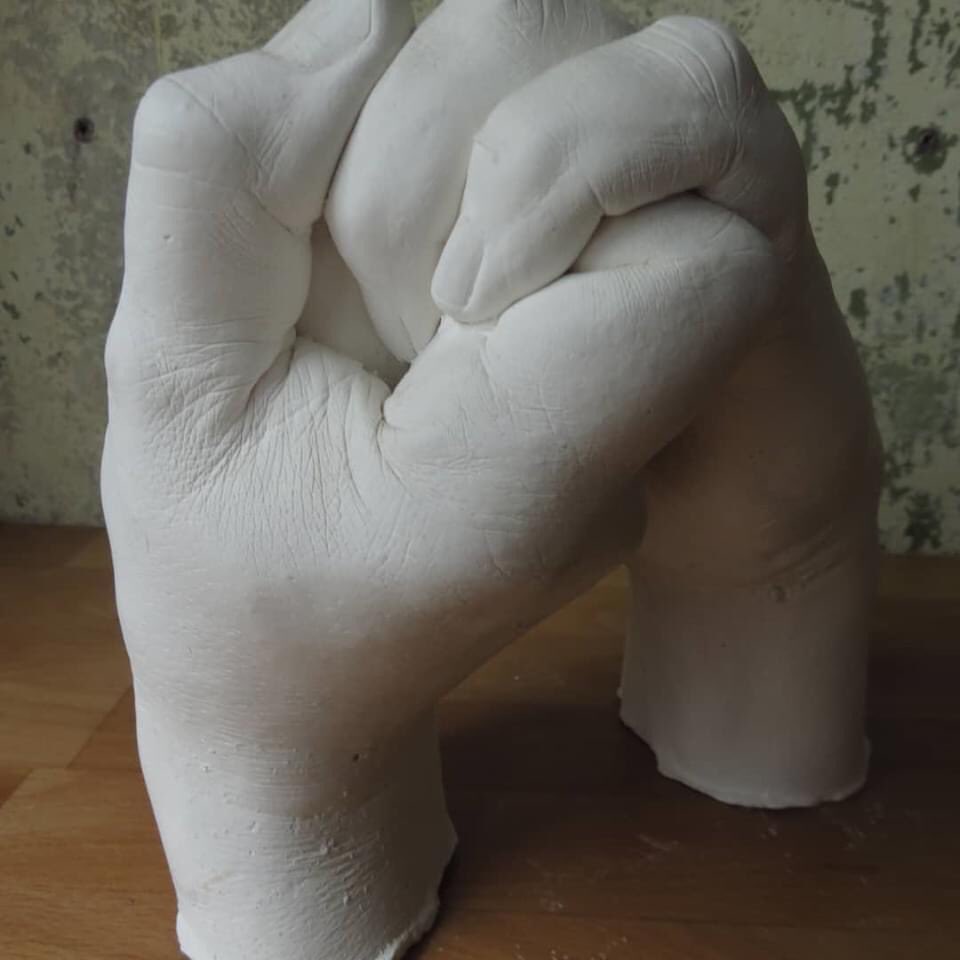 socially-distanced hand and foot casting session with Under the Edge Arts, in Wotton under Edge, on Saturday 1st August. We'll be working with alginates and plaster - it will be messy! There's still one place available if you've ever thought of giving this a try.