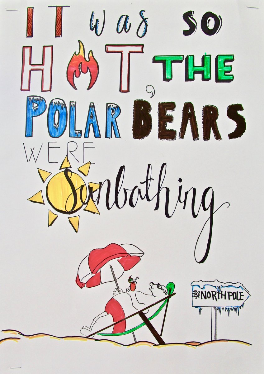 2seetheglobe's tweet photo. Hyperbole posters created by my 4th graders, allowing them to access the visual language of art and connect it to a complex element of figurative language. #artsintegration #4thgradereading #4thgradewriting #4thgradeteacher #elementaryteacher #hyperbole #figurativelanguage https://t.co/K0BiPzjPgi