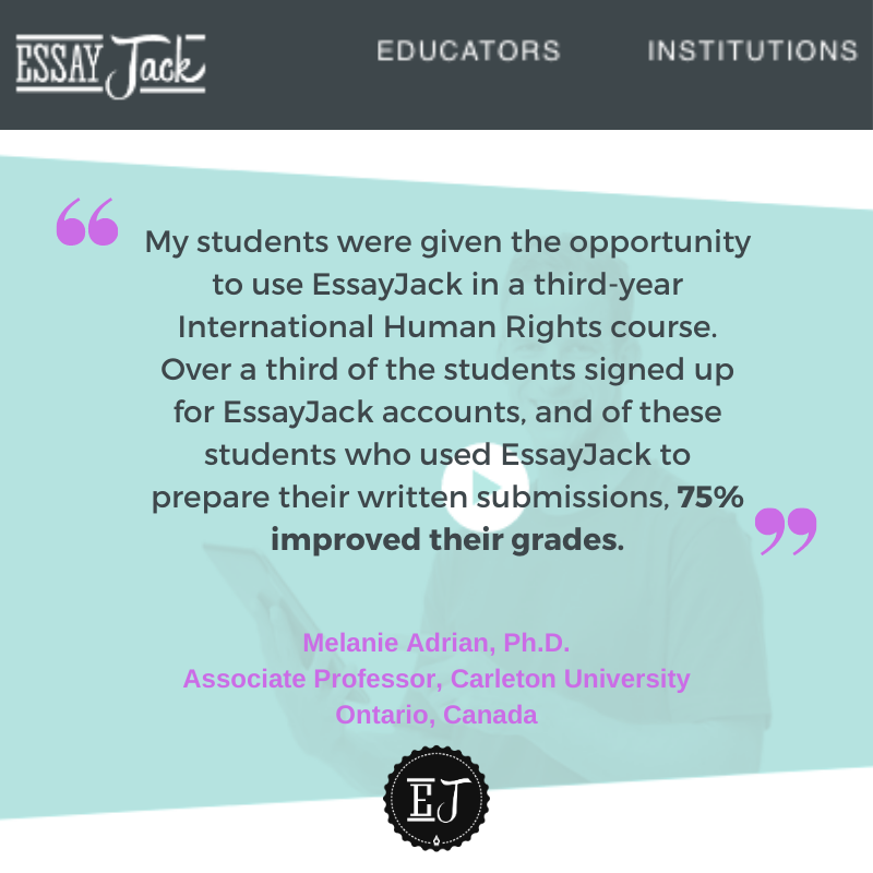 EssayJack's tweet photo. Yup, that's right! EssayJack helps improve grades on written assignments. 

#essays #essaywriting #essay #essayguidance #writing #edtech #ForStudentsByProfessors #parentingteens #universitywriting #teachingwriting https://t.co/LNOcStaW13