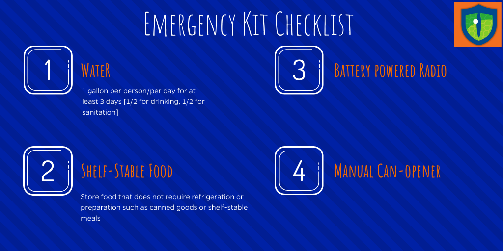 UFPublicSafety's tweet photo. For today's #PrepTalkMonday, we're covering the second part of the Department of Emergency Management's core motto: Have a Plan, Build a Kit, Stay Informed. Before a storm approaches, we encourage that everyone build a preparedness kit that's personalized to their unique needs. https://t.co/VmkoMWfHie