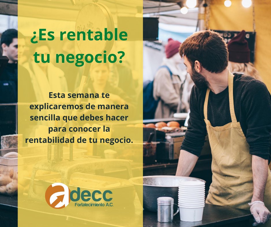 ADECC_AC's tweet photo. 🙋🏻‍♂️Para tomar mejores desiciones es importante conocer la rentabilidad de tu negocio. Esta semana explicaremos los principales indicadores. 📈💯✅ #indicadoreseconómicos #finanzas #negocios #emprendedores #mypimes https://t.co/U25KFPQmbP