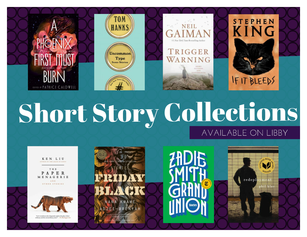 Andersonsclib's tweet photo. Having trouble focusing? Me too. Try these short story collections for quicker reads, available on @meetlibby with your #librarycard #AndersonLibrary #AndersonSC https://t.co/SqDyVBrLKb https://t.co/AUVb0RKcvG