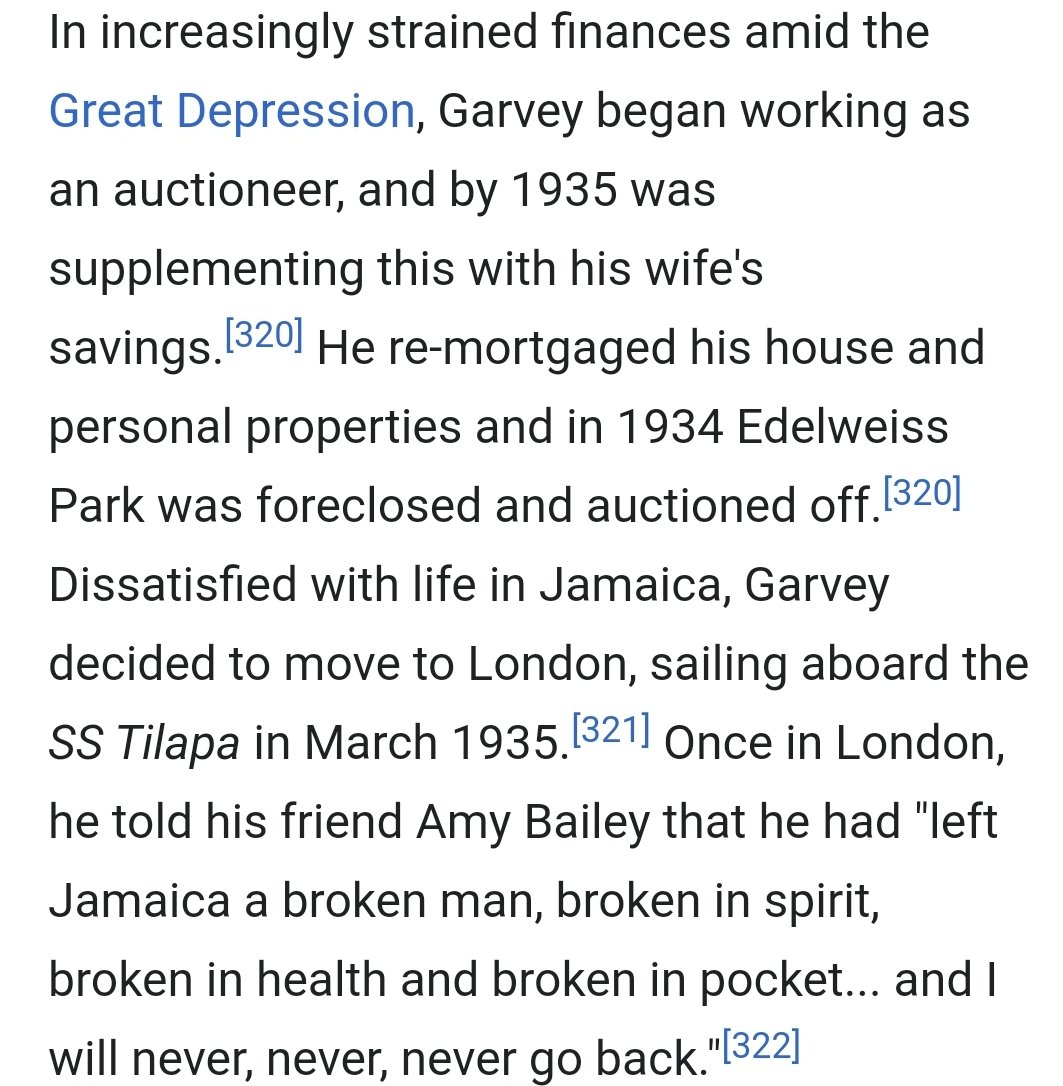 The UNIA boomed when he was in America, because we were way more well received. He made his name working with ADOS. The only reason he returned to Jamaica was because he was deported from the US (which ADOS fought against BTW), and even then he left AGAIN d/t dissatisfaction.