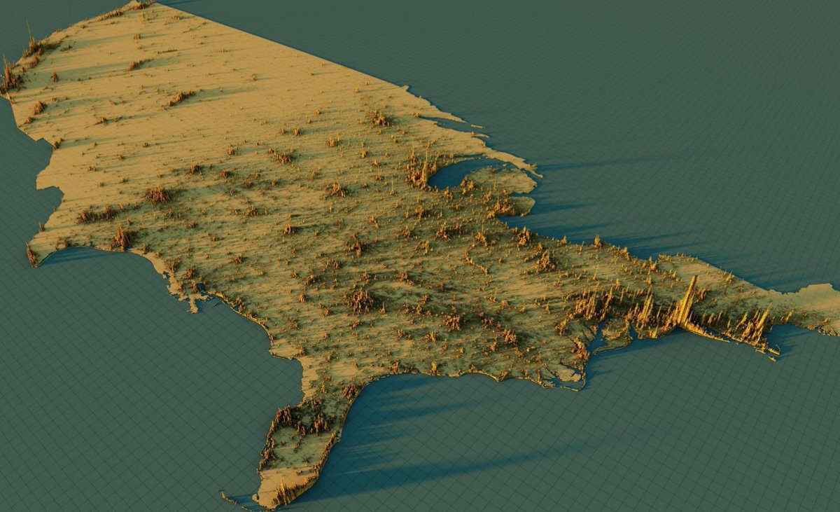 Continental U.S. population density.