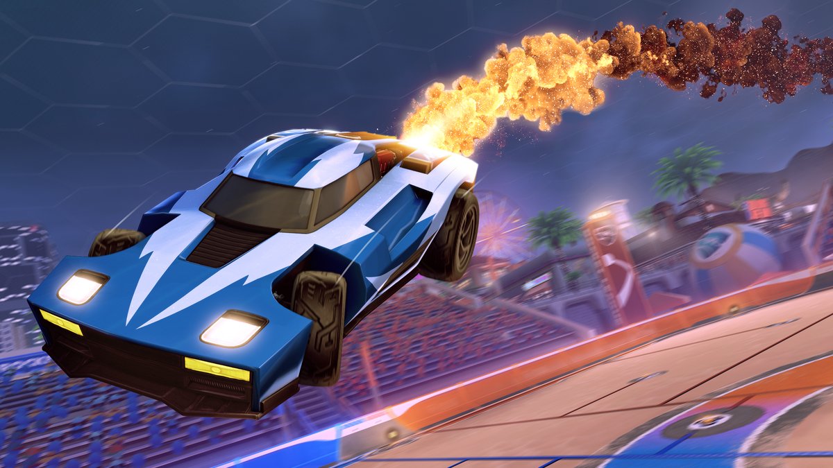 RocketLeague's tweet photo. Don't forget, you'll receive these items if you play Rocket League before free to play launches later this summer! https://t.co/3U3XCUmmqi