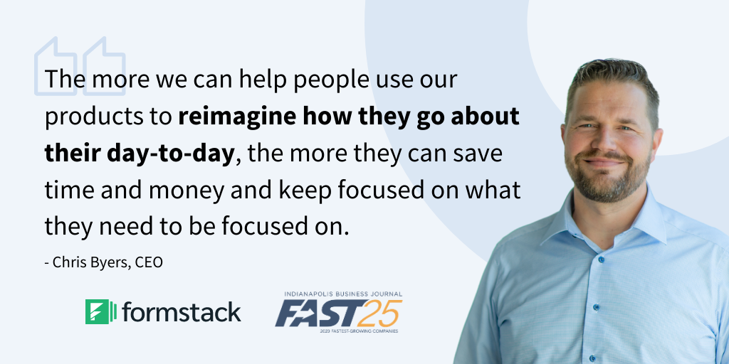Formstack's tweet photo. "Each one of us have all kinds of things that prevent us every day from actually getting the real work done that we’re supposed to be getting done—some manual process or busywork we have to do for someone." - @rchrisbyers #IBJFast25 @IBJnews https://t.co/bhfKMWxsB1