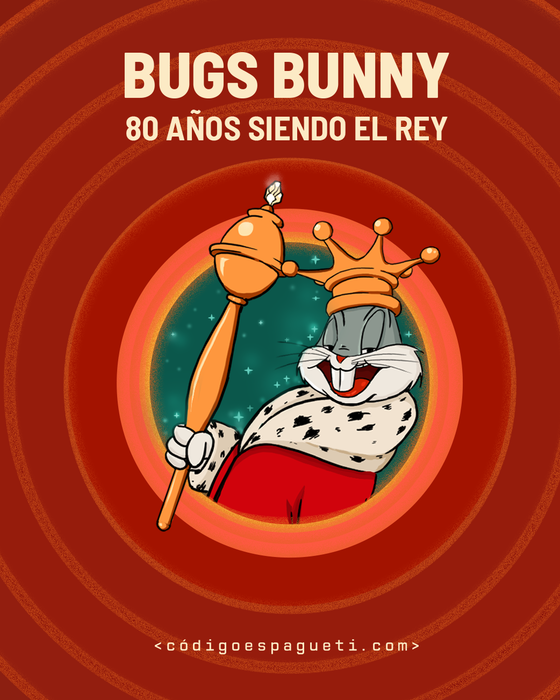 SomosEspagueti's tweet photo. Hoy cumple 80 años uno de los mejores personajes de ficción de la historia, el rey de las bromas, el único e incomparable #BugsBunny80 https://t.co/h4GHvcfQi1